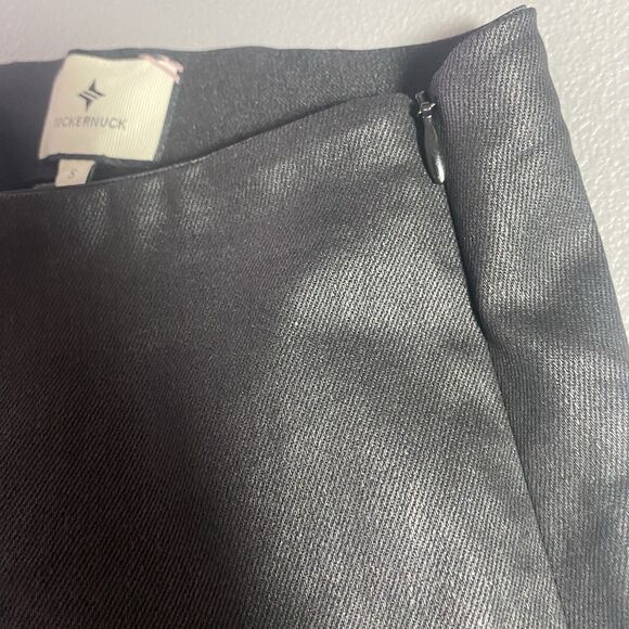 NWOT TUCKERNUCK Ashford Pants Wax Shimmer Kick Ankle Stretch Womens S Black - Picture 8 of 10